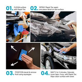 Rapid Tac microfiber towel texture for lint-free cleanup and quick absorption
