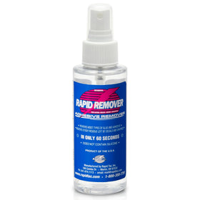 Rapid Tac bottle front label showing product and fast removal benefit