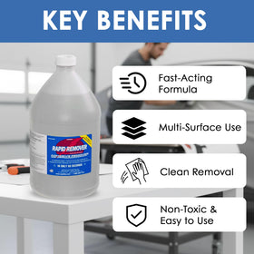 Rapid Tac liquid texture pouring from bottle showing fast-acting formula benefit