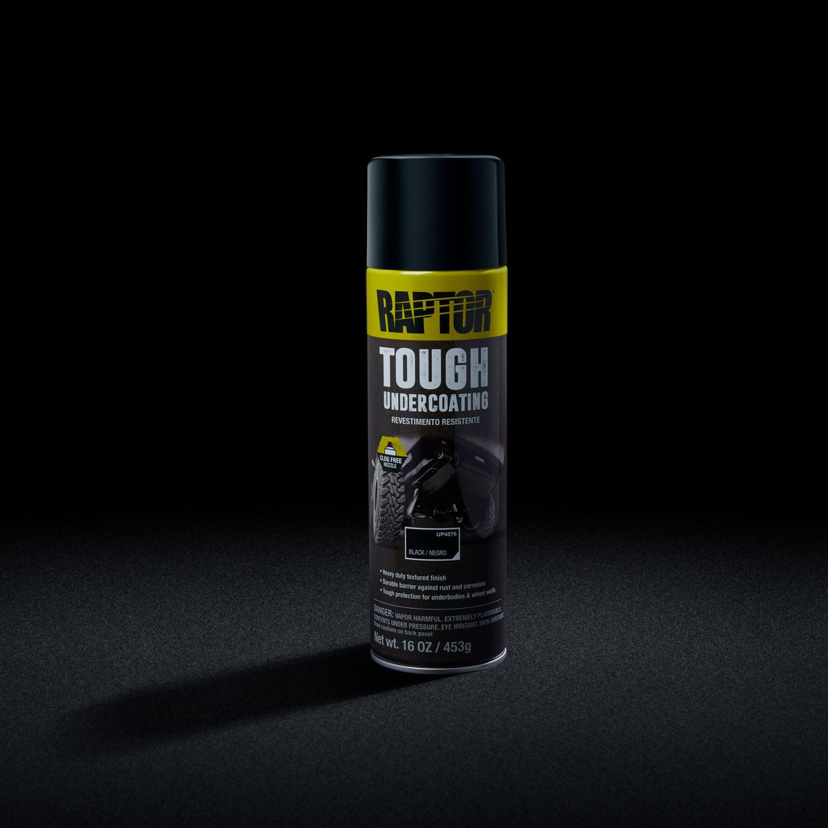 RAPTOR aerosol can beside tools showing convenient professional-grade benefit