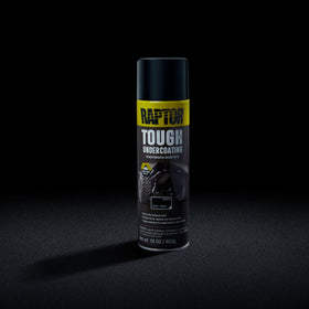 RAPTOR aerosol can beside tools showing convenient professional-grade benefit