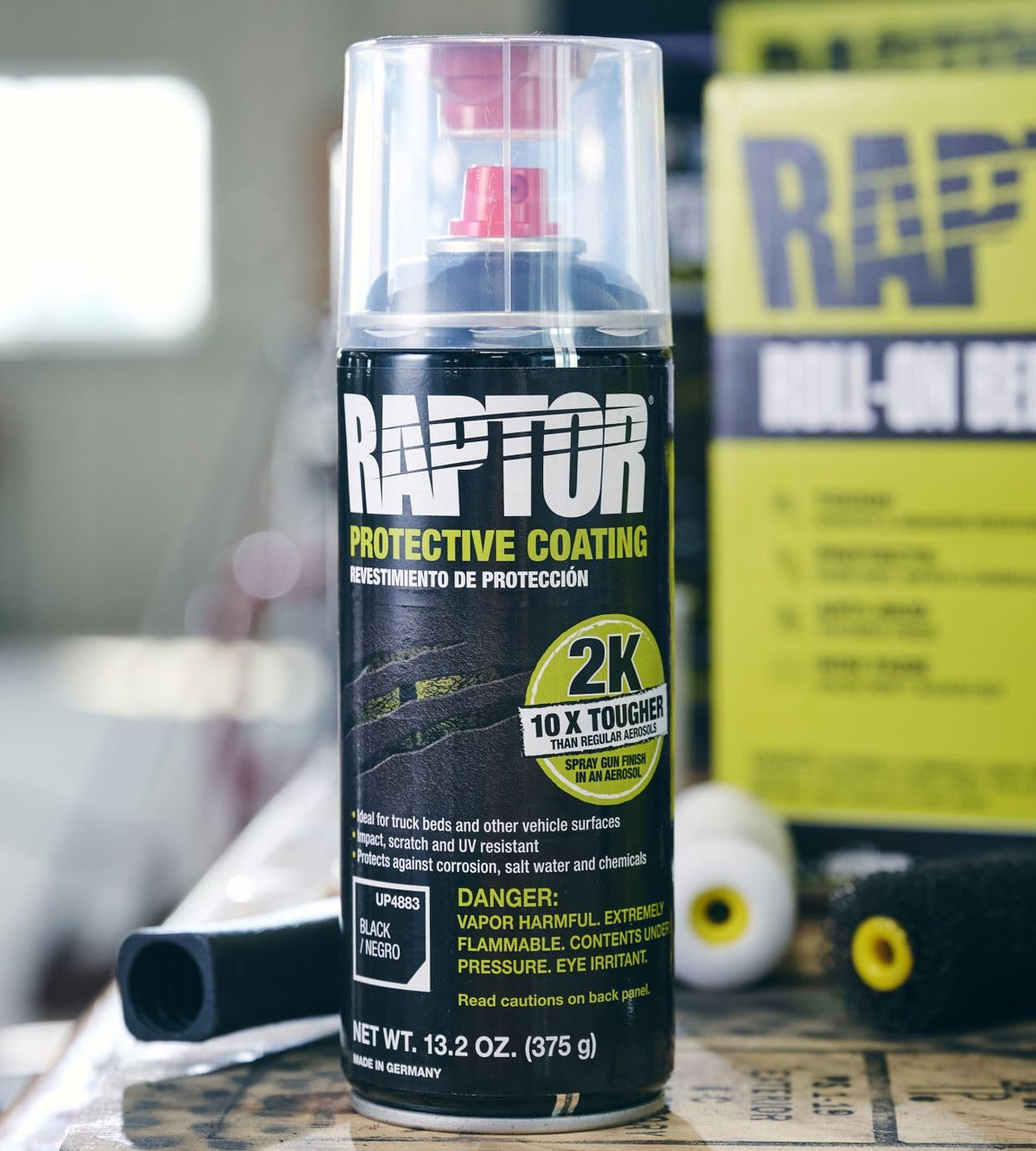 RAPTOR textured finish close-up showing coarse texture and durable protection