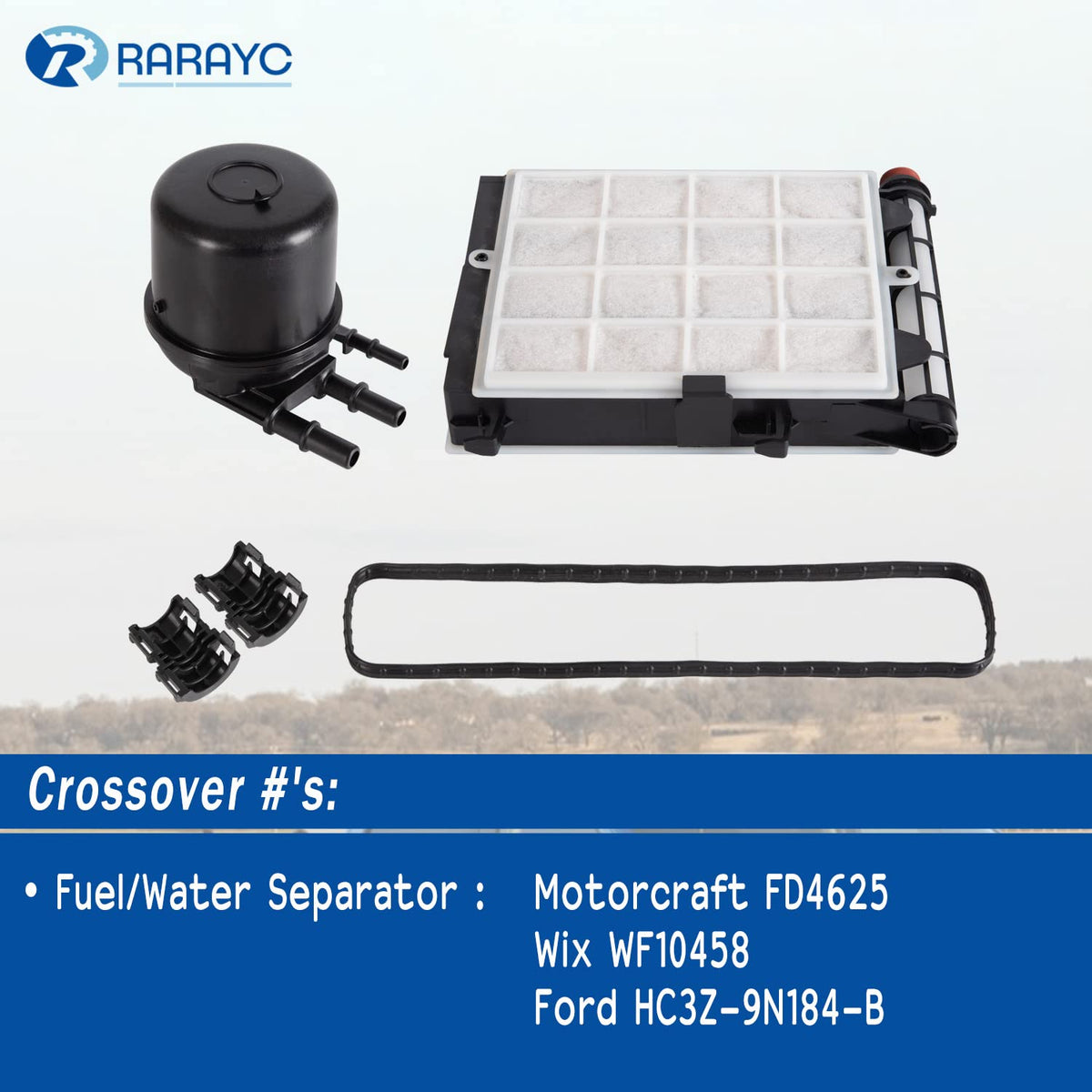 RARAYC accessories laid out with gasket and clips for straightforward service