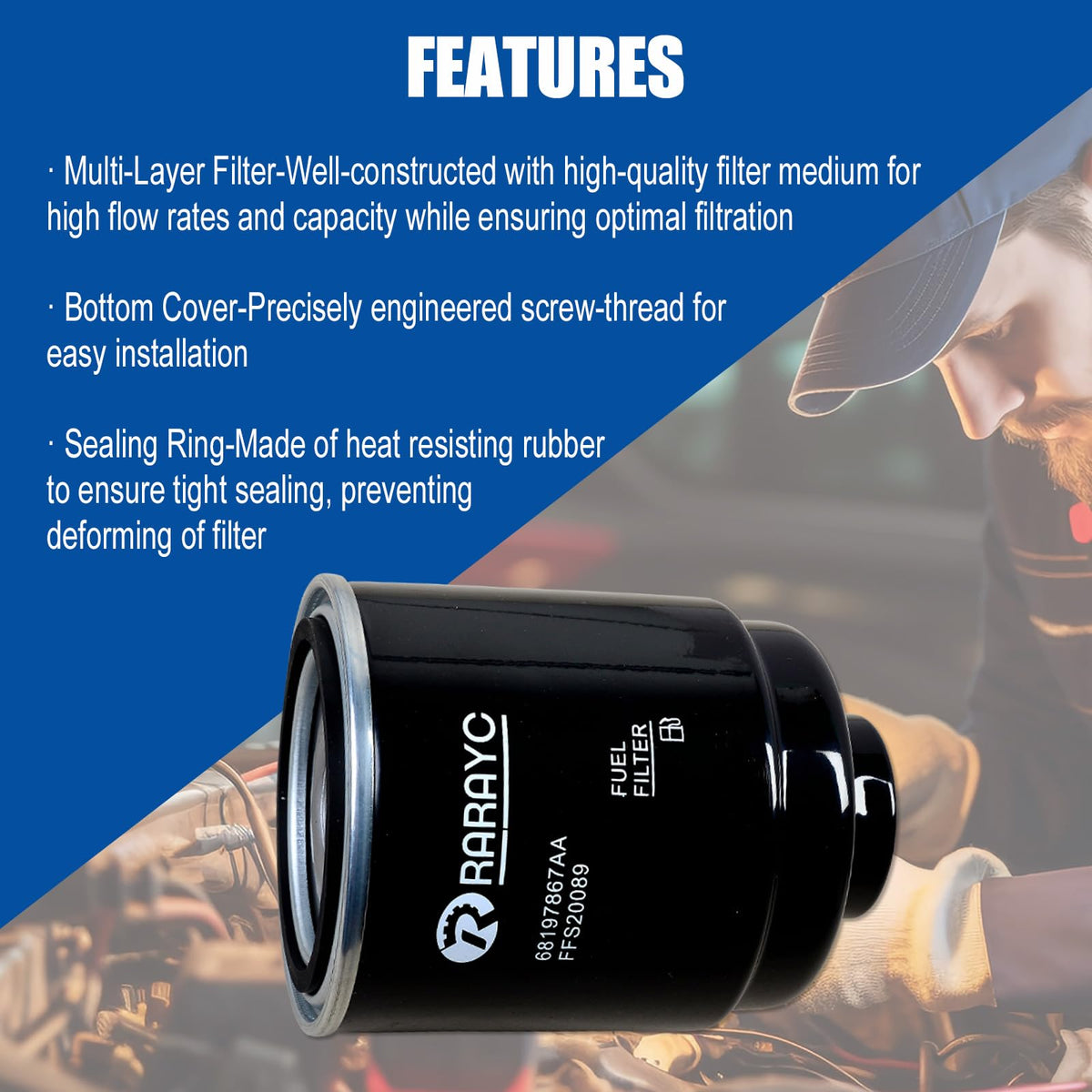 RARAYC engine air filter profile, providing greater particulate filtration while preserving airflow