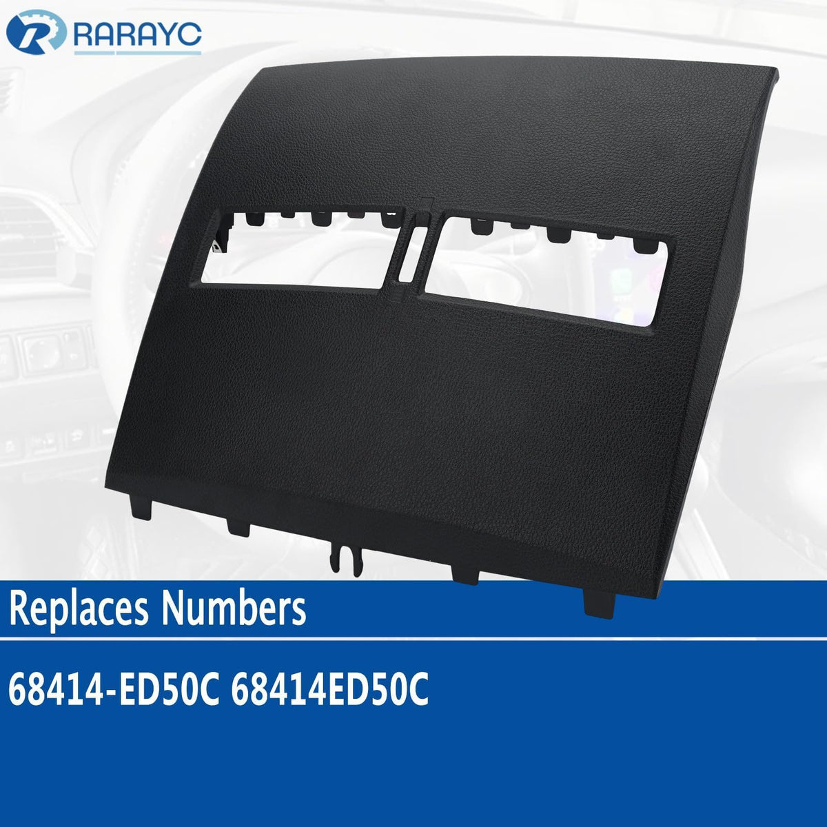 RARAYC bezel installed in dash demonstrating easy plug-and-play replacement