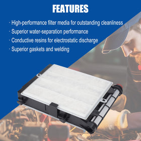 RARAYC engine air filter media detail showing pleats and high-filtration surface