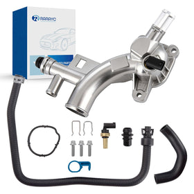 RARAYC aluminum coolant housing kit front view showing full parts and durability benefit