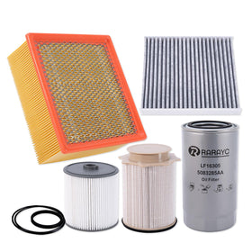 RARAYC filter kit front packaging showing all included filters and fitment benefit