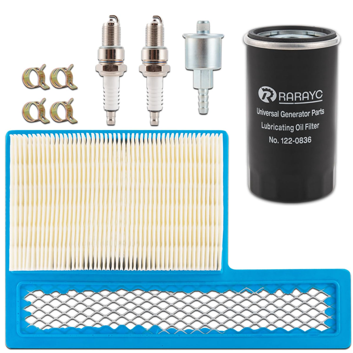 RARAYC oil change kit front view showing all included parts and benefits