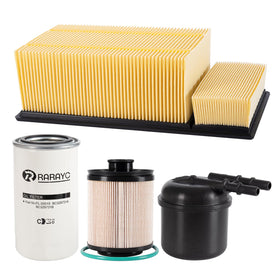 RARAYC front packaging showing full air oil and fuel filter kit and quick identification