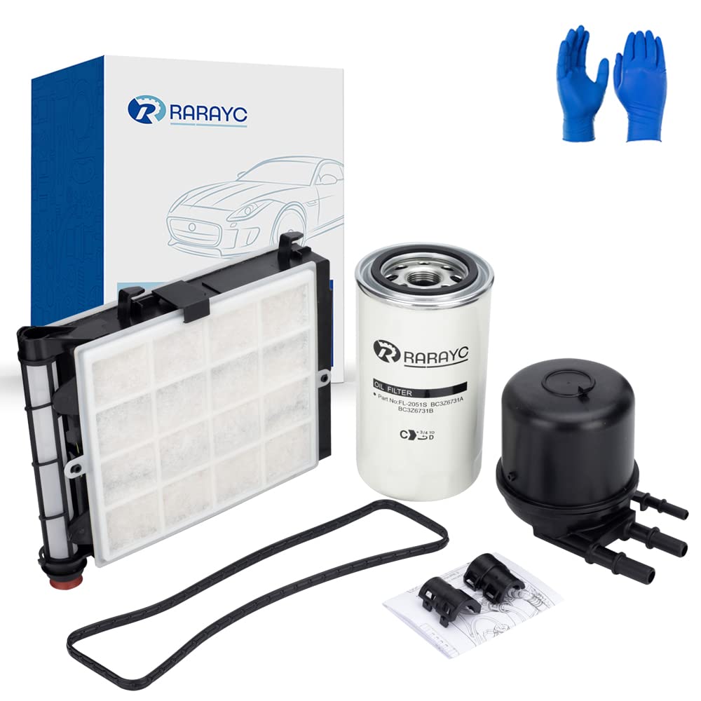 RARAYC fuel filter front view showing housing and fitment benefit