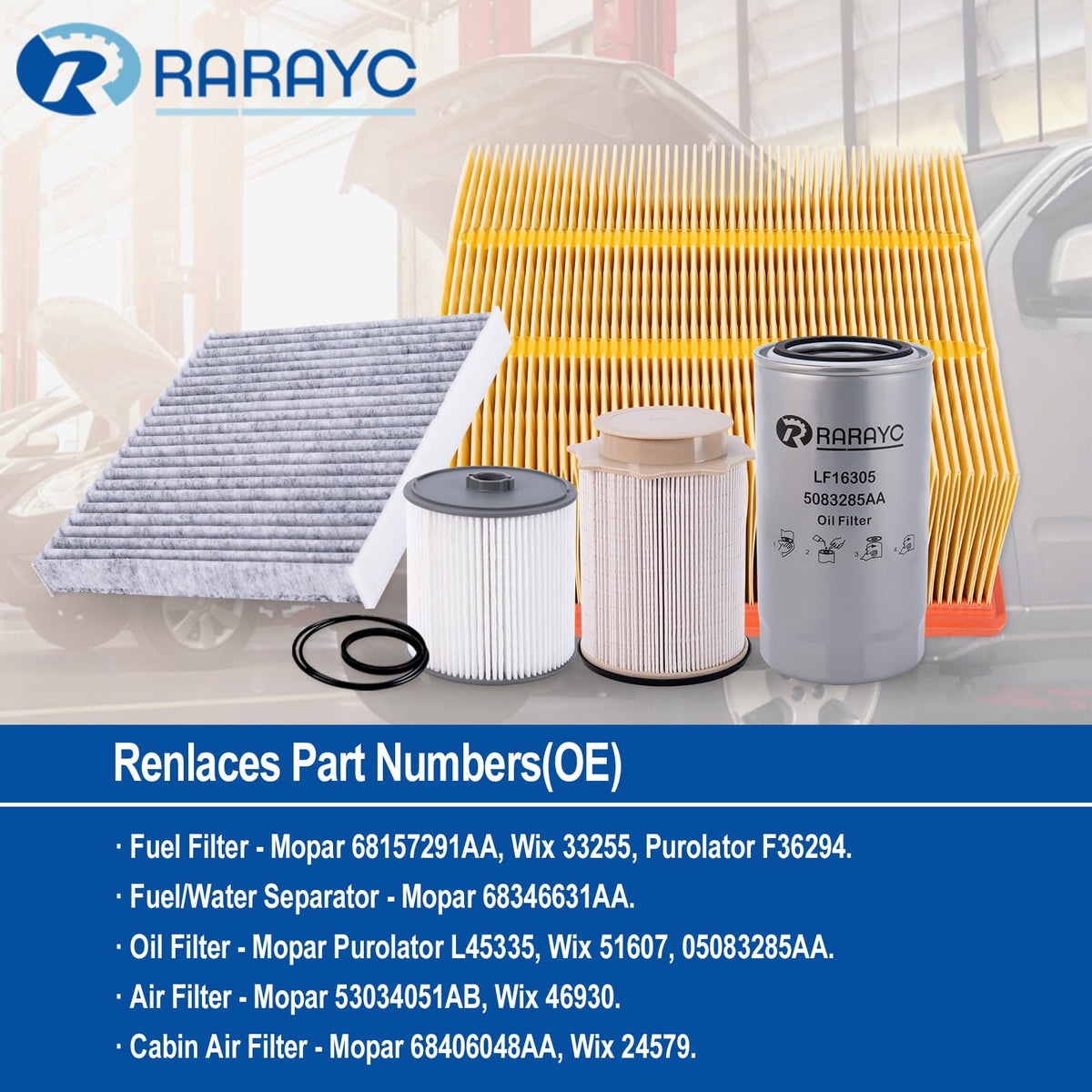 RARAYC fuel/water separator detail demonstrating clear bowl and improved contaminant removal
