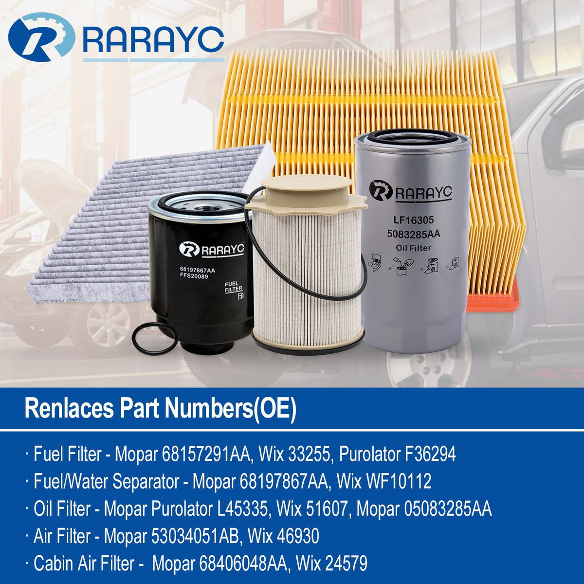 RARAYC fuel water separator detail illustrating separation chamber to protect injectors from free water
