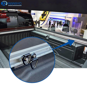 RARAYC lifestyle shot of truck hauling gear showing reliable cargo restraint advantage