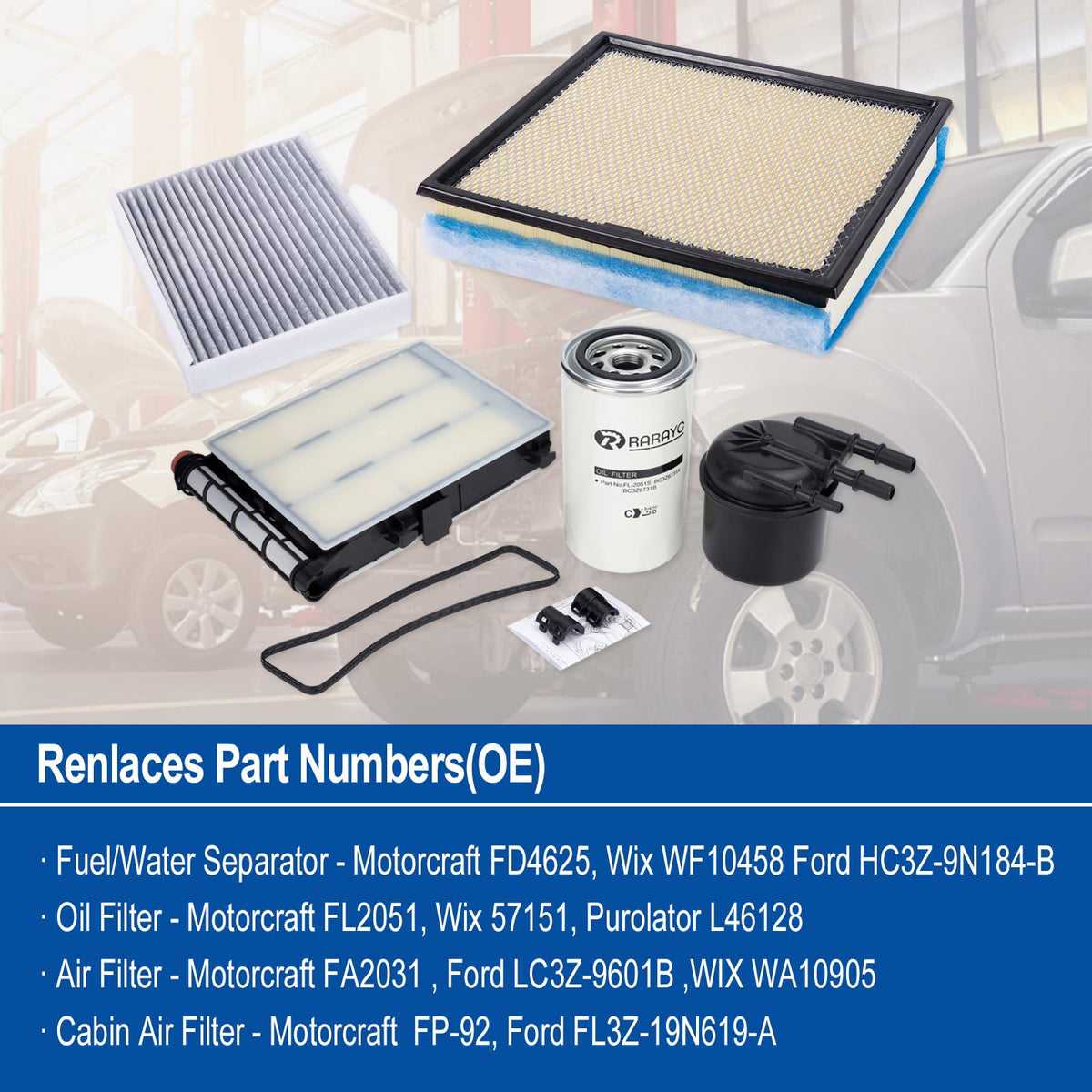 RARAYC oil filter side profile highlighting threads and seal for secure installation