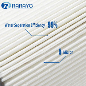 RARAYC oil filter top view illustrating spin-on design and easy replacement benefit
