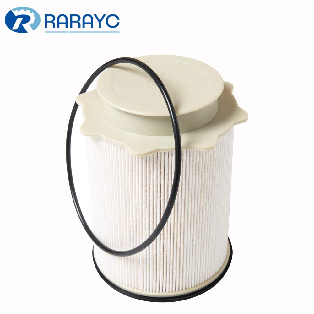 RARAYC filter beside truck tire showing actual size and fitment benefit