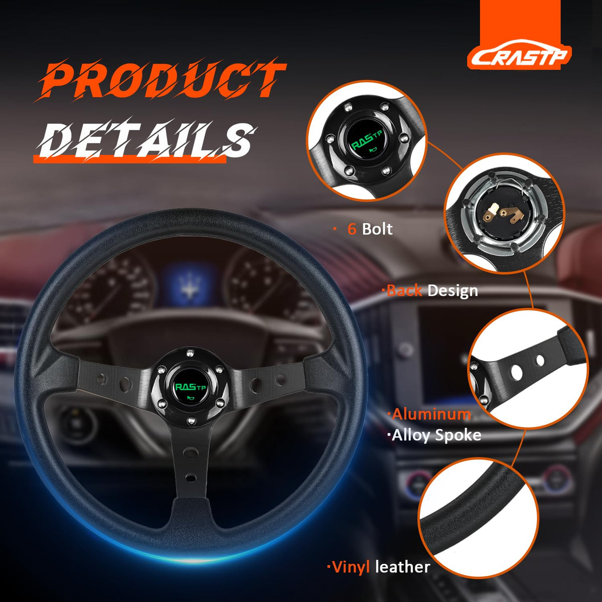 RASTP close-up of vinyl leather texture highlighting durability and easy maintenance