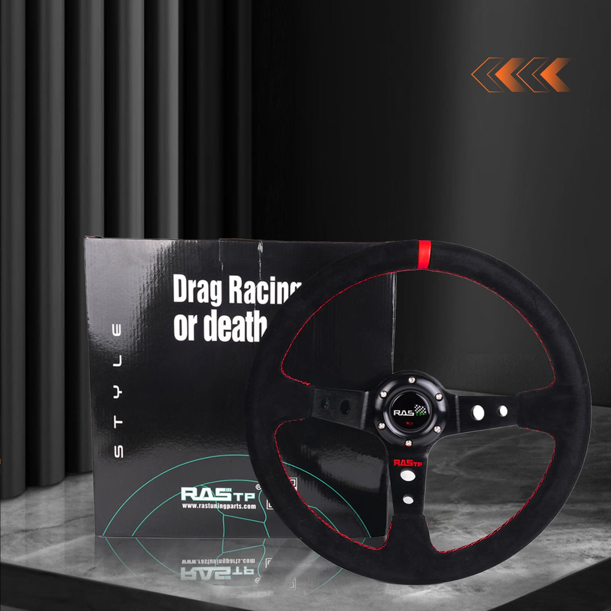 RASTP wheel installed in a cockpit showing sporty appearance and driver engagement