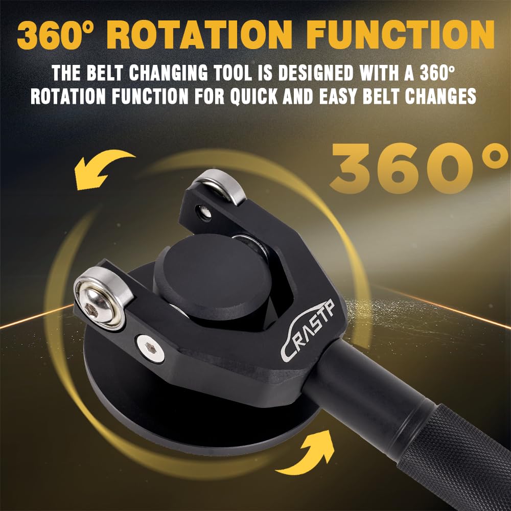RASTP textured handle close-up providing non-slip grip for safer belt release