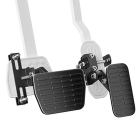 RAUMRIGGE front view installed on car pedal showing improved reach and comfort