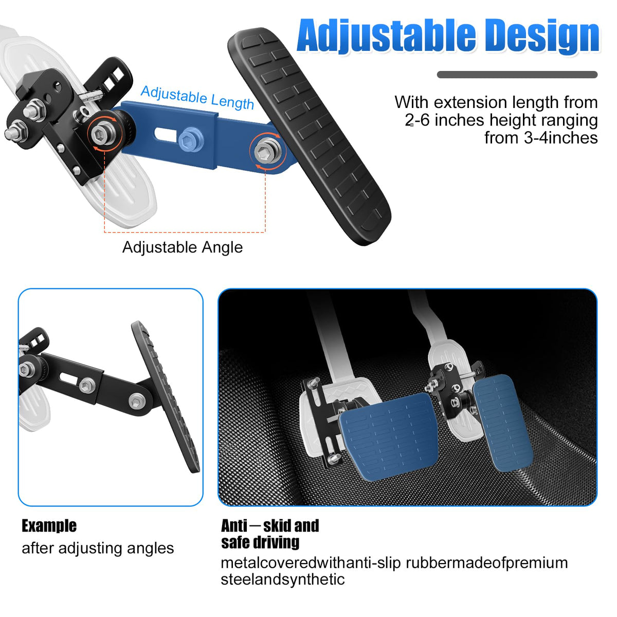RAUMRIGGE side view showing adjustable angle for natural foot position