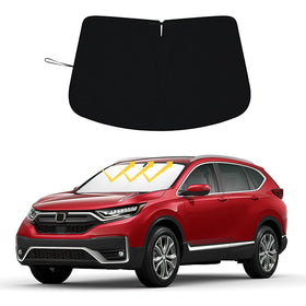 RAVOTOM front-fit shade showing full windshield coverage and protection