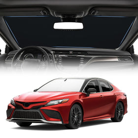 RAVOTOM front view showing full windshield coverage and sun protection
