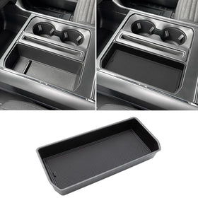 RAVOTOM front view installed in F150 pocket shows tidy organized space