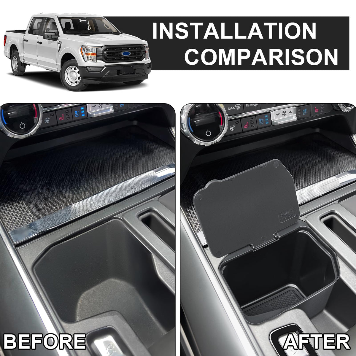 RAVOTOM coin box installed with gear lever demonstrating secure fit