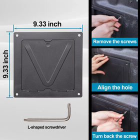 RAVOTOM packaging with L-shaped screwdriver for easy install