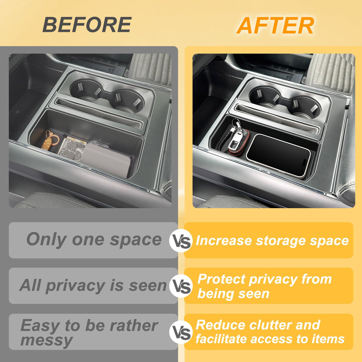 RAVOTOM top tier holding keys and cards for quick-access convenience