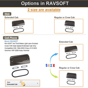 RAVSOFT two red LED bulbs included for brighter faster brake signaling
