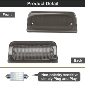 RAVSOFT third brake light beside ruler showing compact size and fit benefit