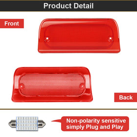 RAVSOFT brake light beside ruler showing compact size and fit