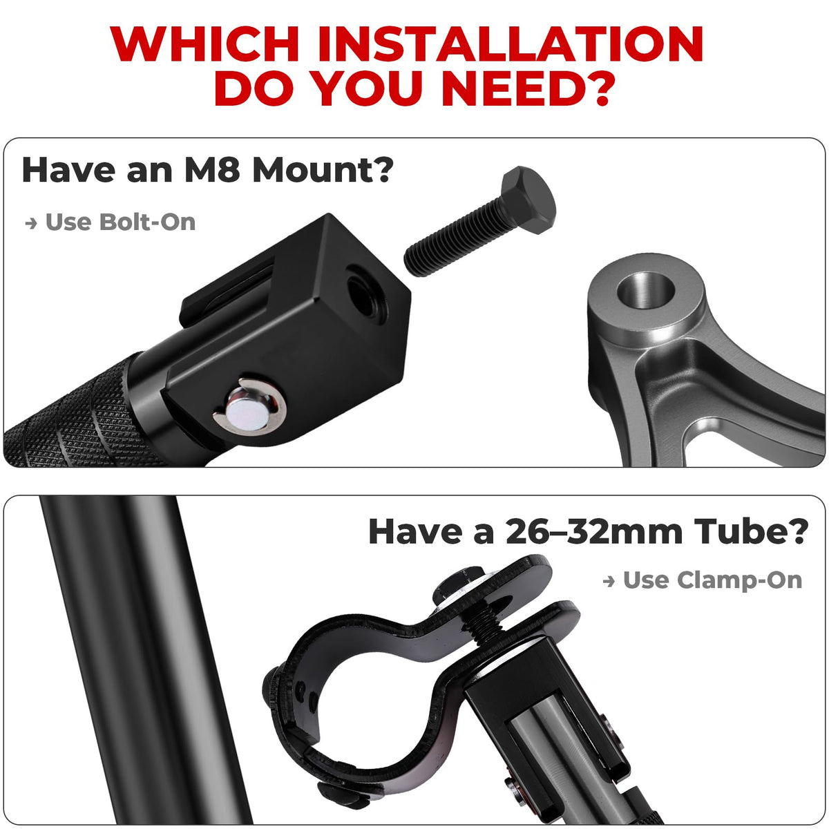Rawsomes clamp mounted on round tube protecting finish and fit
