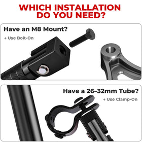 Rawsomes clamp mounted on round tube protecting finish and fit