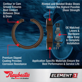 Raybestos close-up of friction lining showcasing durable texture and grip