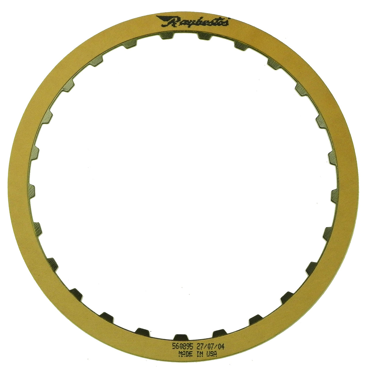 Side profile of Raybestos clutch pack showing disc thickness and build quality benefit
