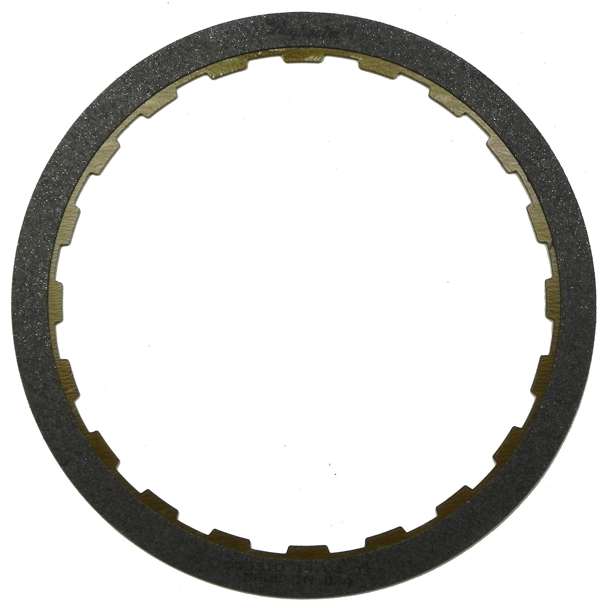 Labeled Raybestos friction discs and steel plates assembled for clear rebuild guidance