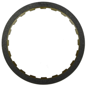 Labeled Raybestos friction discs and steel plates assembled for clear rebuild guidance