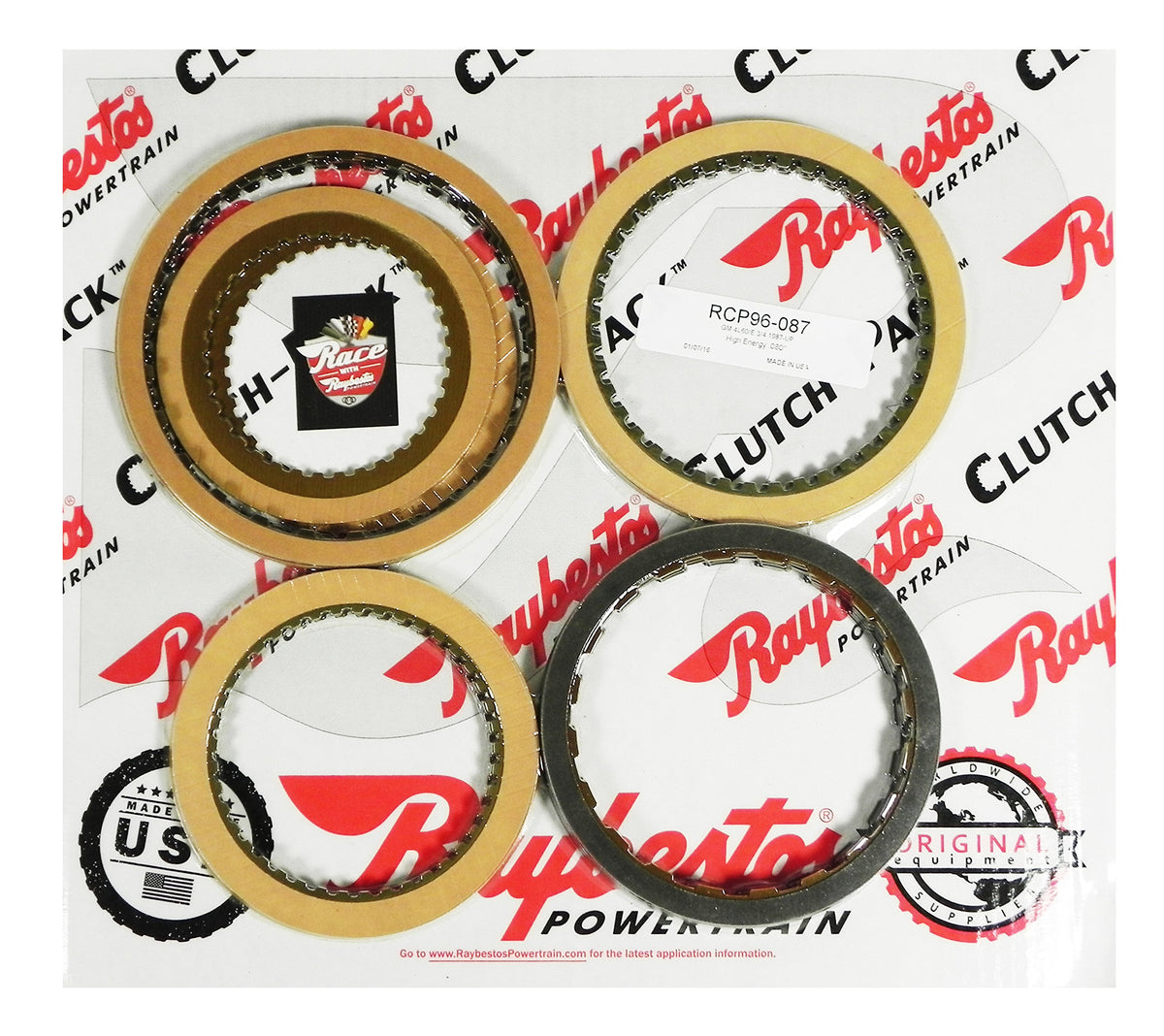 Raybestos RCP96-087 front view showing clutch pack and part number for correct fit