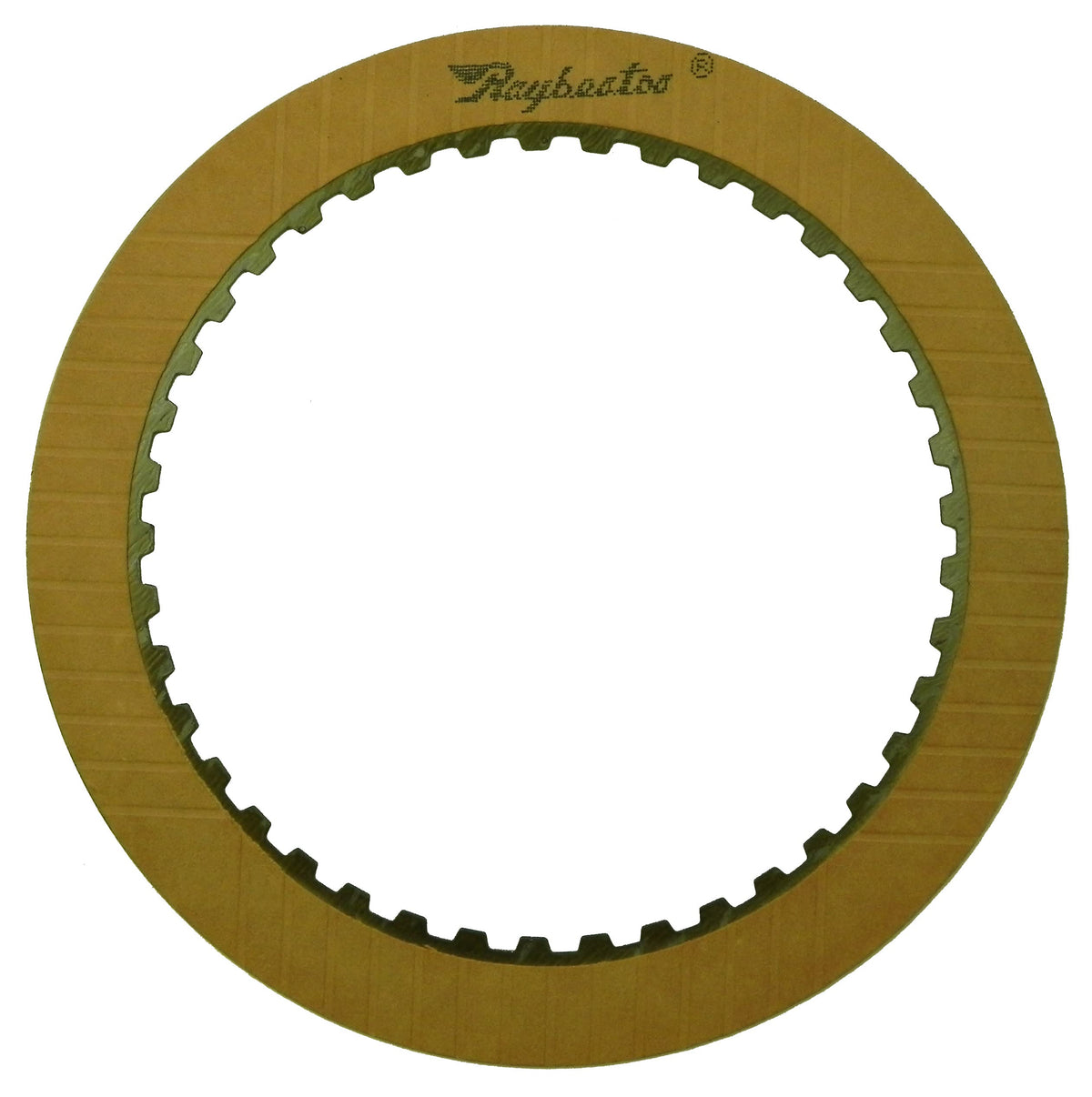 Raybestos clutch discs next to ruler showing scale for accurate replacement selection