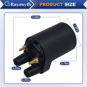 Rayesyth ignition coil close-up showing windings and robust insulation for reliable spark