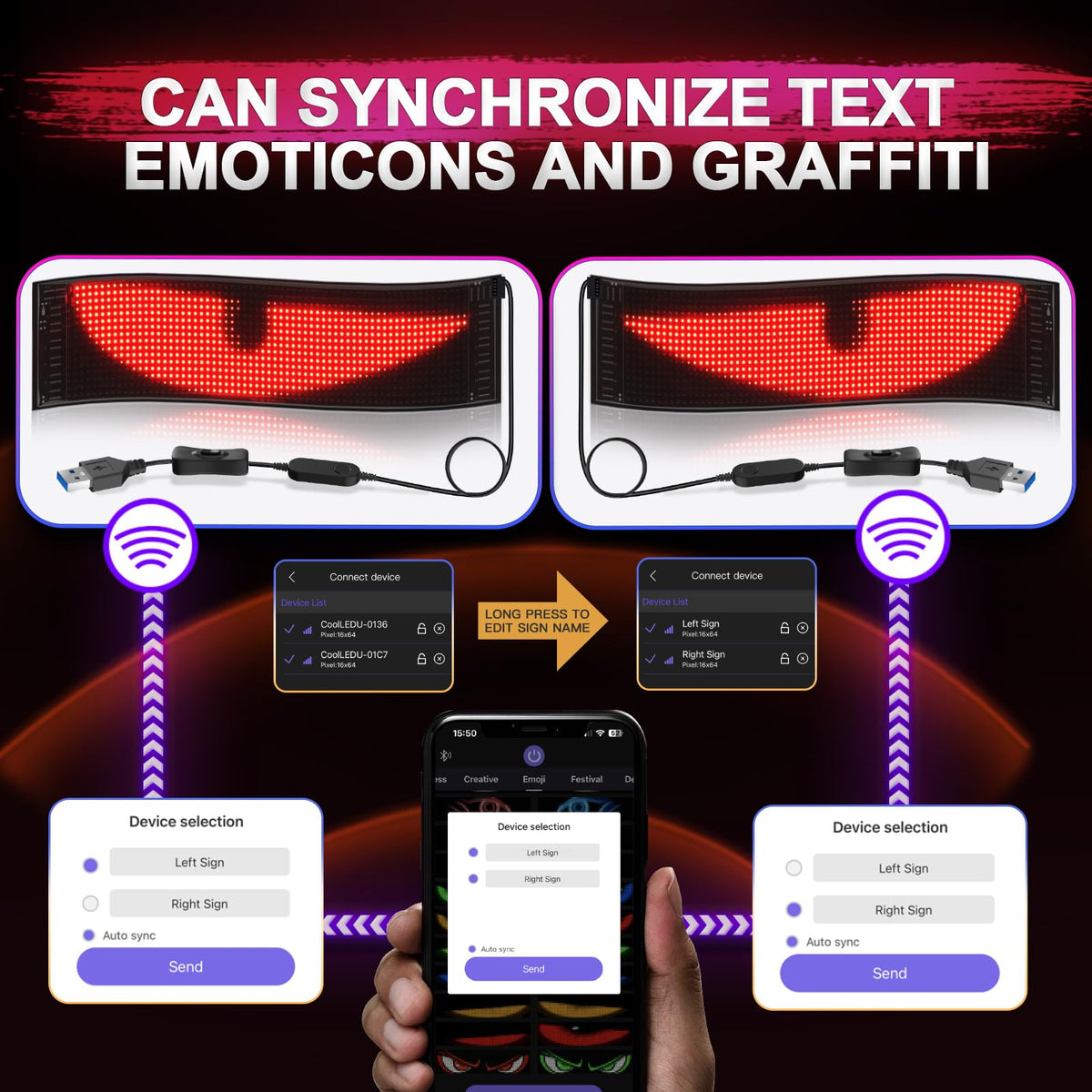 Rayhome app on smartphone controlling patterns and quick customization
