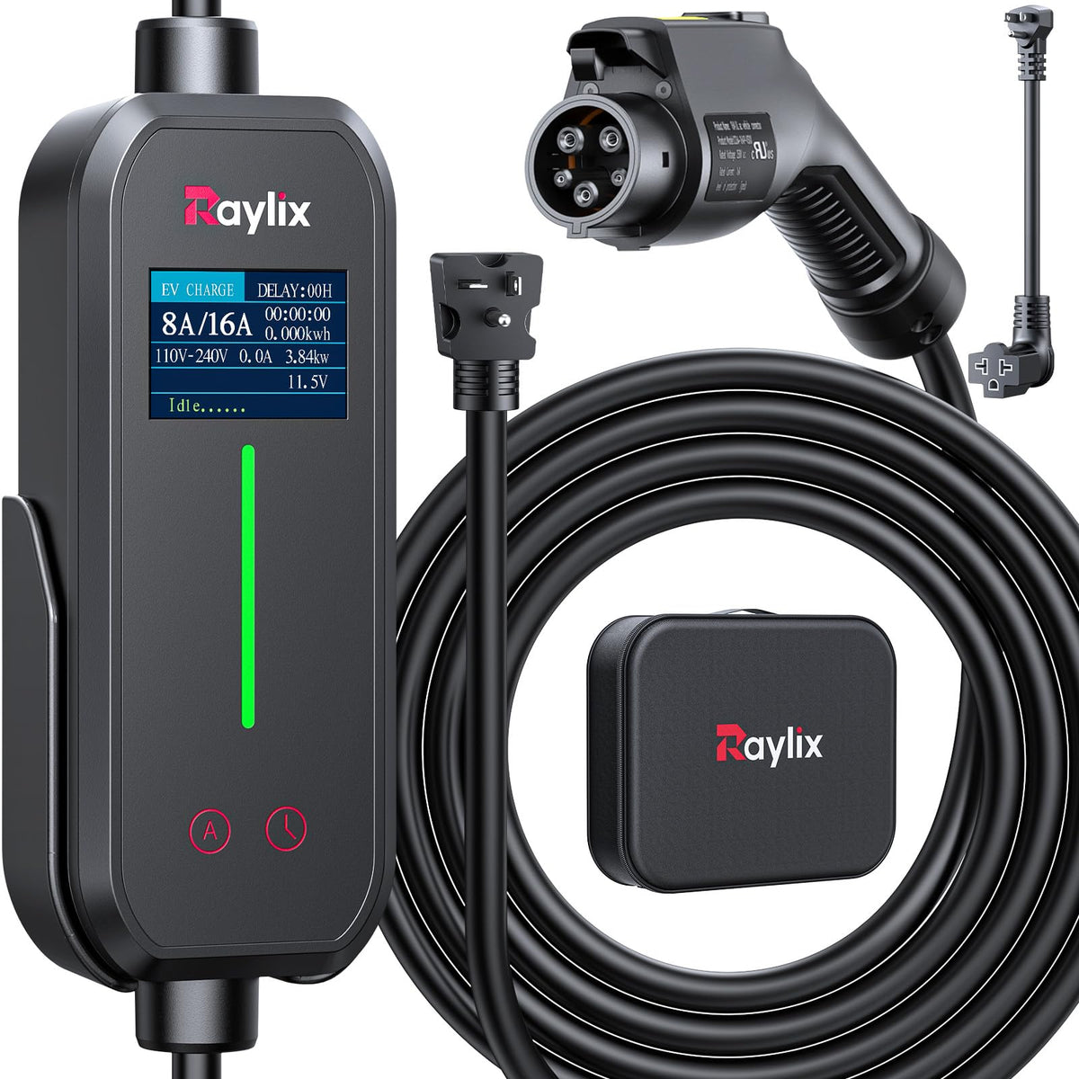 Raylix front unit with TFT display showing charging status and control benefits