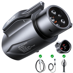 Raylix front view of adapter showing connectors and compact design for convenient charging