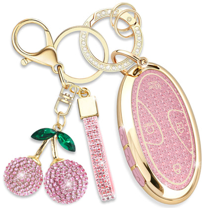 Rayslesan front view key cover shows gold pink finish and protection