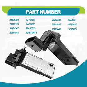 RBOKO MAF sensor packaging and label showing correct OE numbers benefit