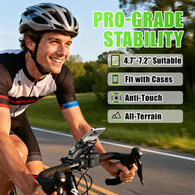 RBRL lifestyle shot of commuter on bike showing steady navigation access